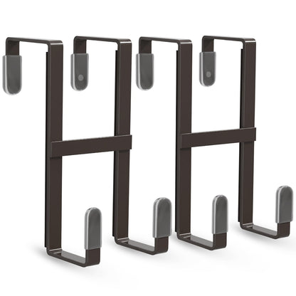 FYY Over The Door Hooks, 2 Packs Double Sided-Hanger Fits Door 1-7/8"White