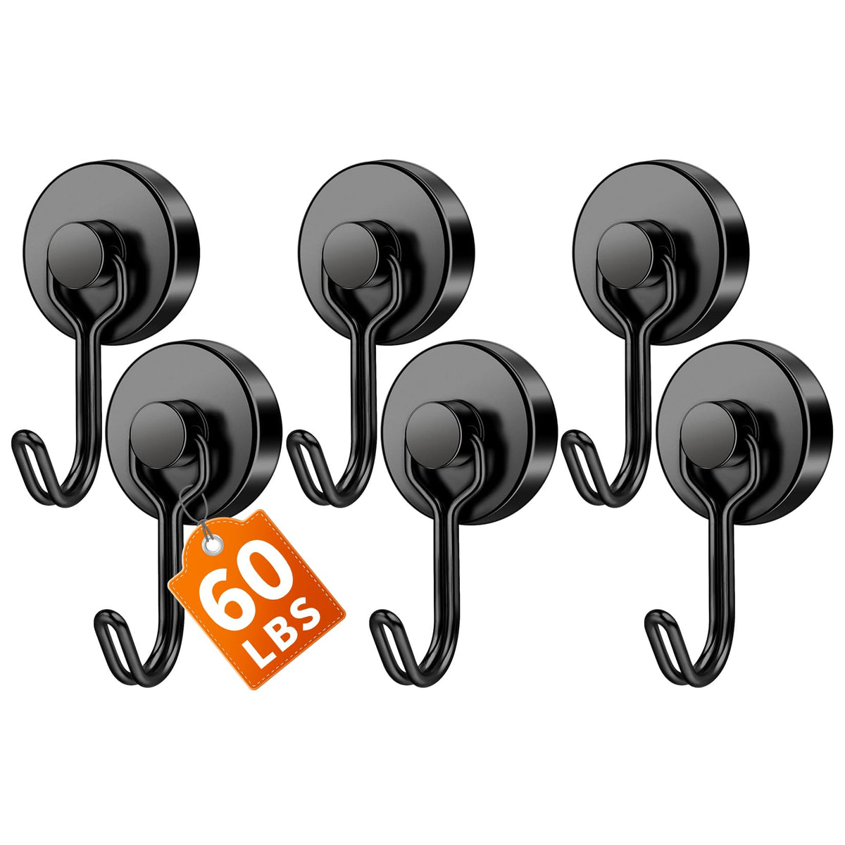 FINDMAG Magnetic Hooks for Cruise Cabins, 6 Pack 30 LB+ Magnet Hooks