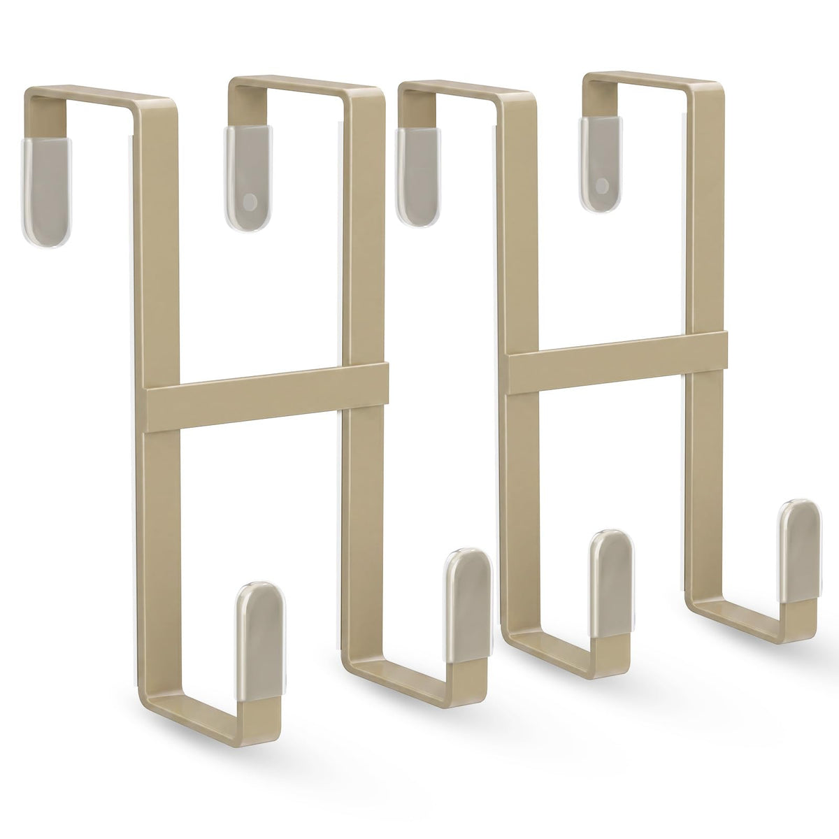 FYY Over The Door Hooks, 2 Packs Double Sided-Hanger Fits Door 1-7/8"White