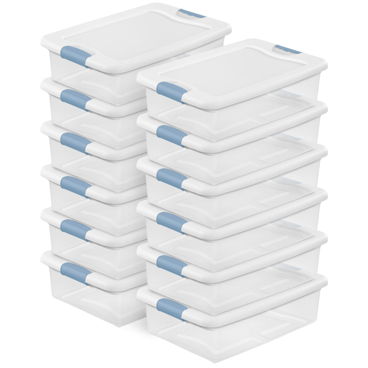 Sterilite Latching Box with Lids for Home and Office, 64 Quart, 4-Pack