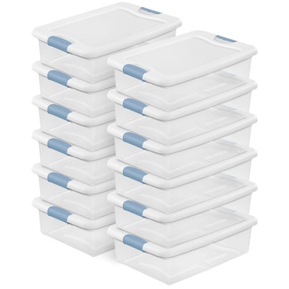 Sterilite Latching Box with Lids for Home and Office, 64 Quart, 4-Pack
