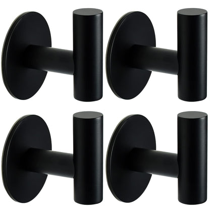 Vuzvuv Brushed Nickel Self Adhesive Stainless Steel Towel Hooks (2-Pack)