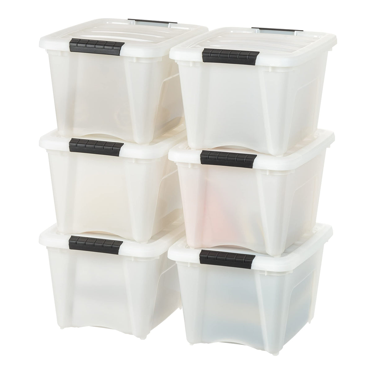 IRIS USA 6-Pack 32.5 Quart Clip Box with Latching Lid