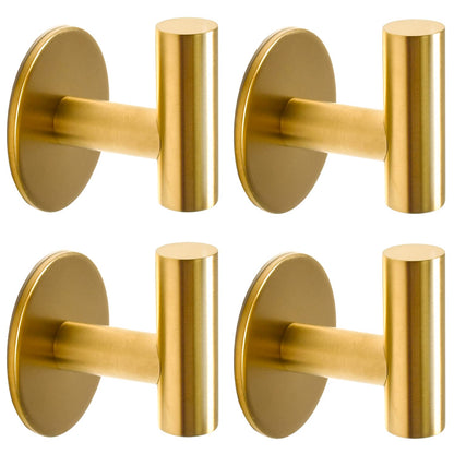 Vuzvuv Brushed Nickel Self Adhesive Stainless Steel Towel Hooks (2-Pack)