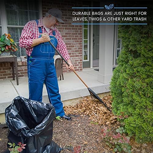 ToughBag 55 Gallon Heavy Duty Contractor Trash Bags, 50 Ct, Black, 1.2 Mil