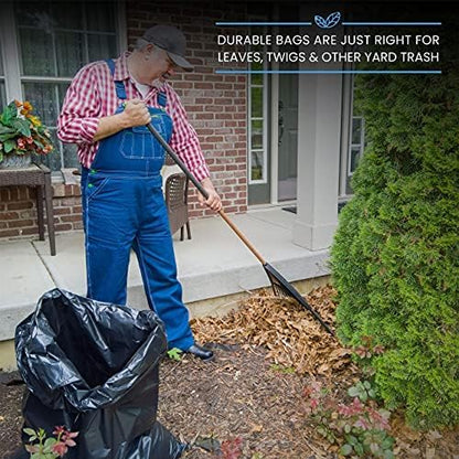 ToughBag 55 Gallon Heavy Duty Contractor Trash Bags, 50 Ct, Black, 1.2 Mil