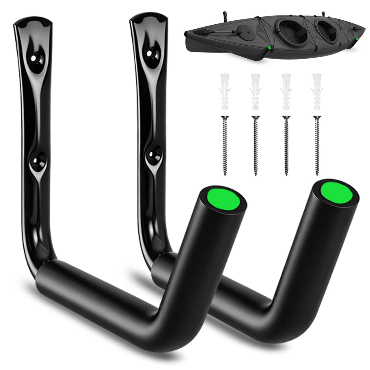 Heavy Duty Garage Storage Hooks, 12-piece Bike Hooks for Garage Wall, Utility Garage Hooks, Wall Mount J Hook for Hanging, Large Metal Storage Organizer Tool, Extension Cord Hanger