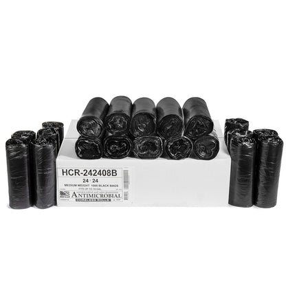 Aluf Plastics 60 Gal Black Trash Bags, 22 Micron (EQ.), 38" x 60" (150 Pk)