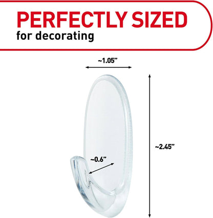 Command Medium Clear Clear Hooks, 7 Hooks, 12 Strips