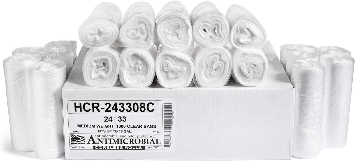 Aluf Plastics 60 Gal Black Trash Bags, 22 Micron (EQ.), 38" x 60" (150 Pk)