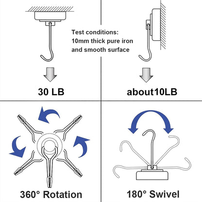 E BAVITE Magnetic Hooks, 30lbs+ Magnet Hook 2026 Cruise Essentials