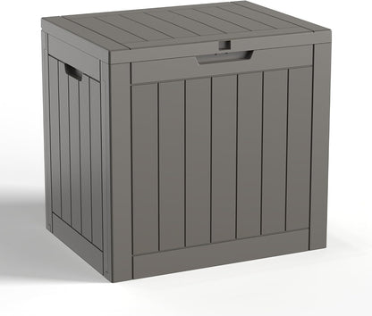 35 Gallon Outdoor Deck Box Lockable Waterproof Storage Black