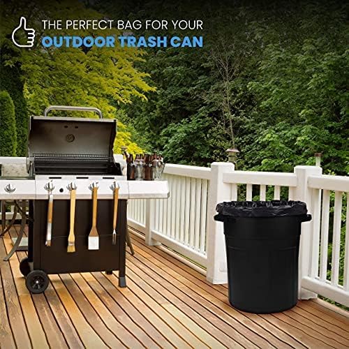 ToughBag 55 Gallon Heavy Duty Contractor Trash Bags, 50 Ct, Black, 1.2 Mil