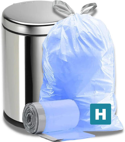 Plasticplace Custom Fit Trash Bags Compatible w Simplehuman Code H Drawstring Bags 8-9 Gallon Tear-Resistant Liner 200 Count Heavy-Duty Waste Disposal