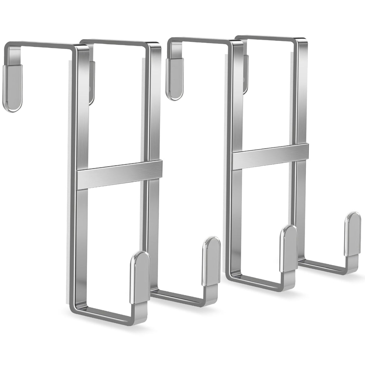 FYY Over The Door Hooks, 2 Packs Double Sided-Hanger Fits Door 1-7/8"White