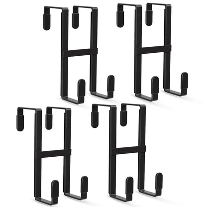 FYY Over The Door Hooks, 2 Packs Double Sided-Hanger Fits Door 1-7/8"White