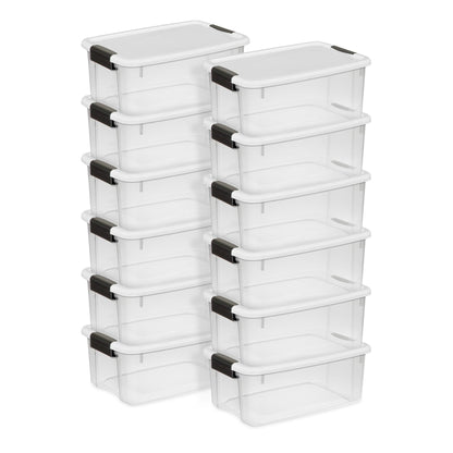 Sterilite Ultra Latch Box with Lids for Home and Office, 70 Quart, 4-Pack
