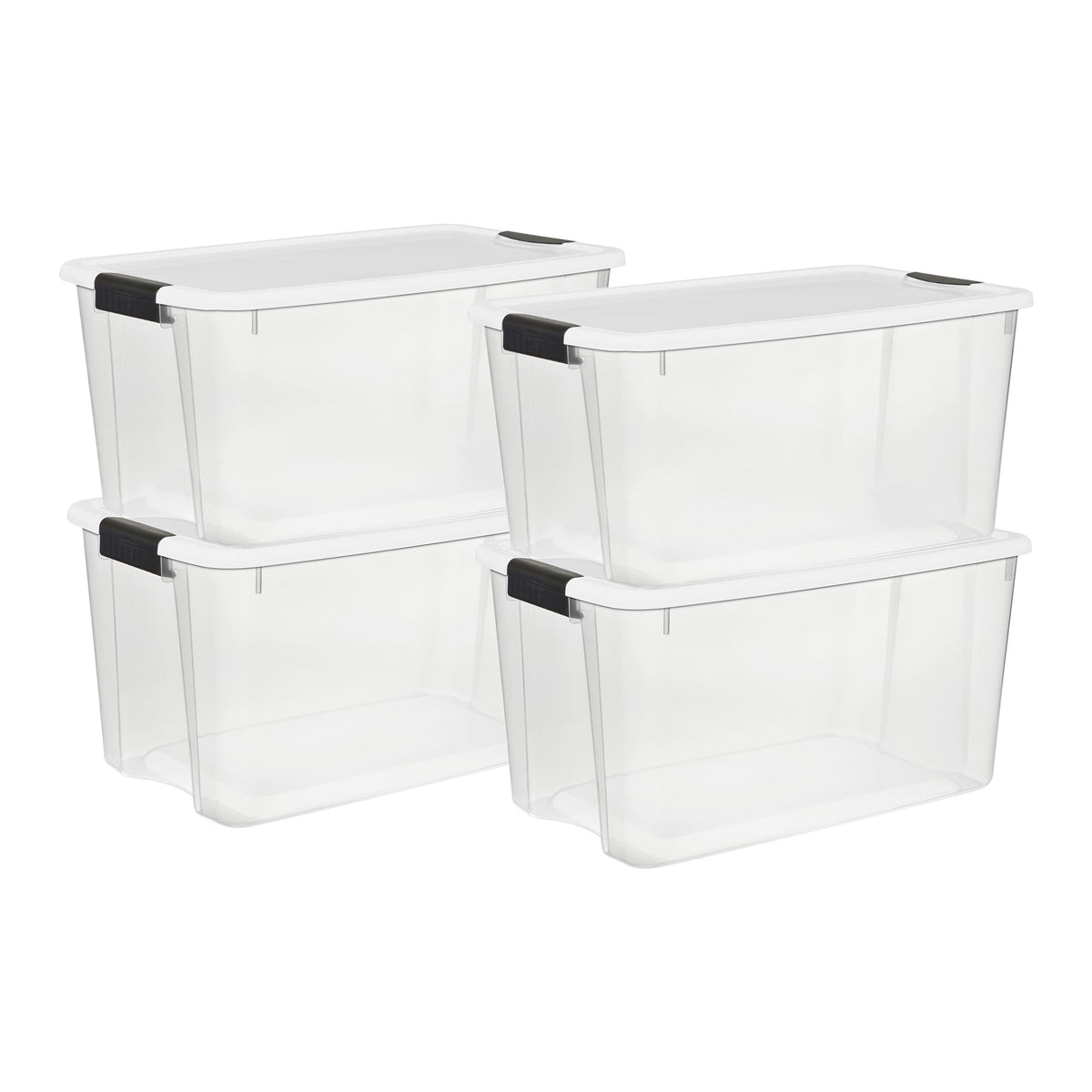 Sterilite Ultra Latch Box with Lids for Home and Office, 116 Quart, 4-Pack