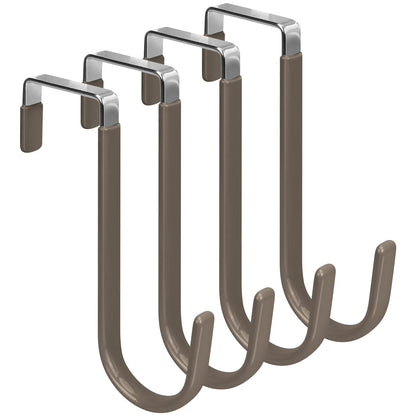 FYY Over the Door Hooks, Double-Hanger 2 Pack, Fits Doors 1 3/8" White