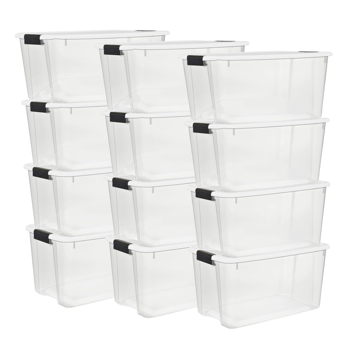 Sterilite Ultra Latch Box with Lids for Home and Office, 116 Quart, 4-Pack