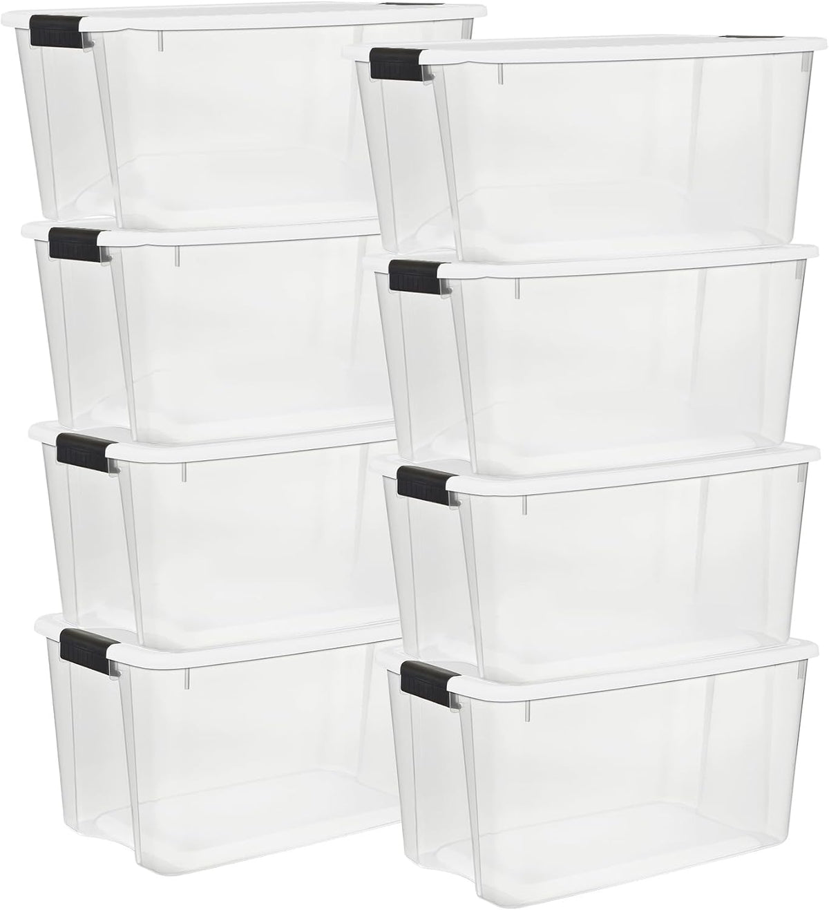 Sterilite Ultra Latch Box with Lids for Home and Office, 70 Quart, 12-Pack