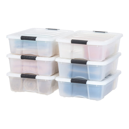 IRIS USA 6-Pack 32.5 Quart Clip Box with Latching Lid