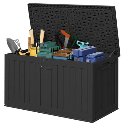 Devoko 78 Gallon Deck Box, Waterproof Resin Outdoor Storage Box