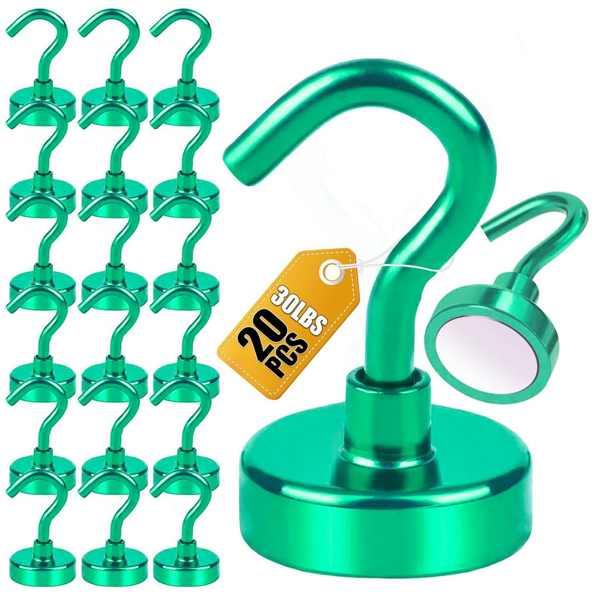 DIYMAG Magnetic Hooks 20pcs 30lbs+ Cruise Essentials 2026 Magnet Hook
