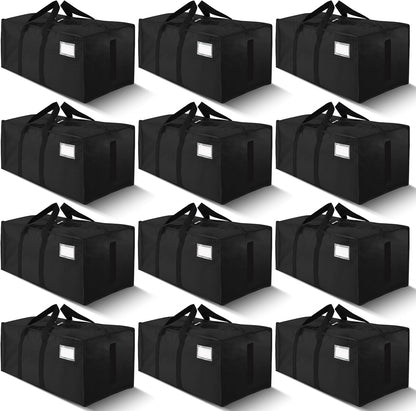 HOMESURE Supports 200lbs Heavy Duty Moving Bags - Strong Zipper & Wrap-Around Handles - Water-Resistant Storage Totes, Durable Alternative to Moving Boxes - 8 Pack - Semi-Transparent