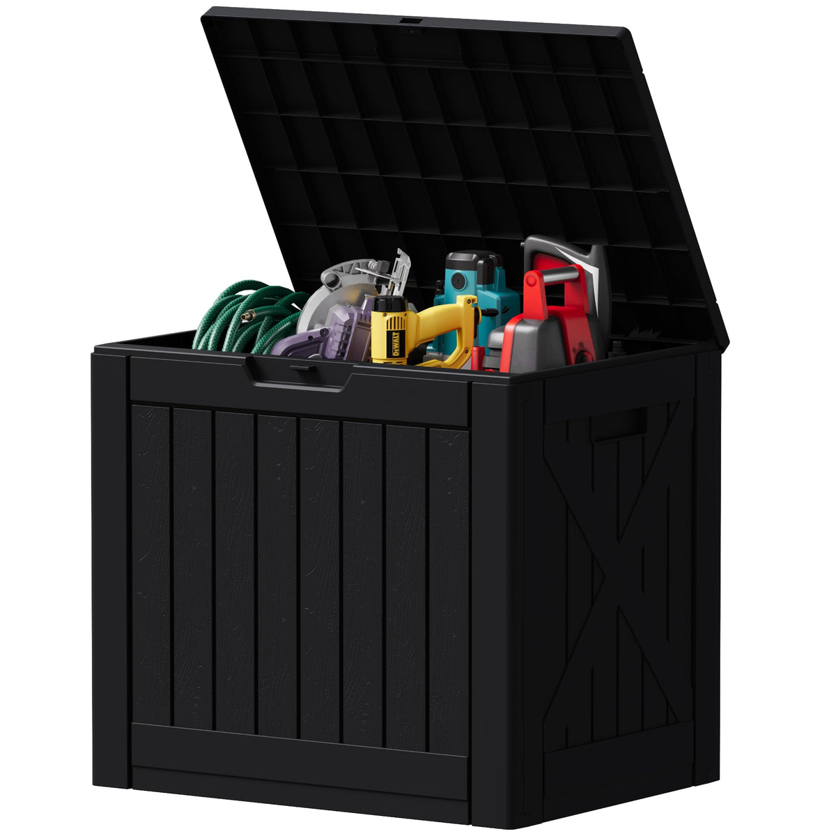 Devoko 78 Gallon Deck Box, Waterproof Resin Outdoor Storage Box