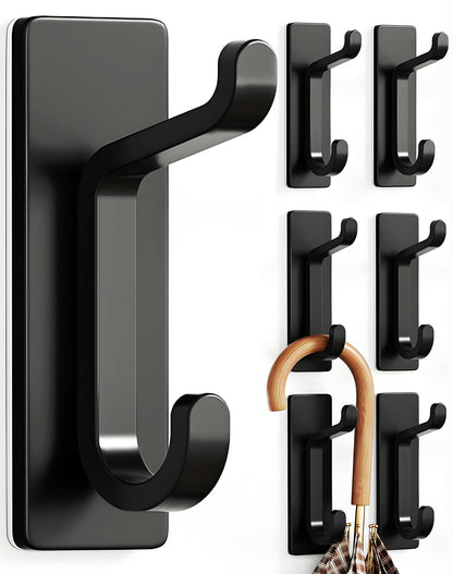pickpiff 13LB Strong Stick-on Hooks for Coat & Towel, White 4 Pack