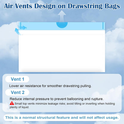 BYSNOW 4 Gallon 300 Counts Small Drawstring Trash Bags, Clear Garbage Bags