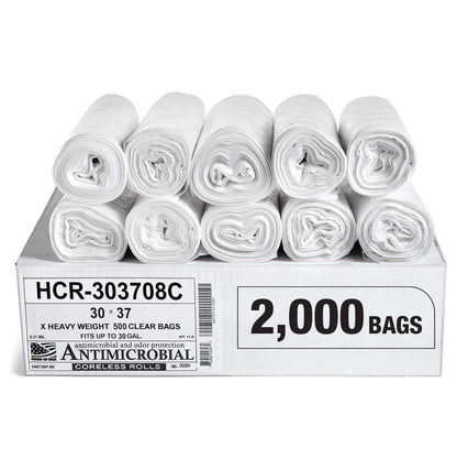 Aluf Plastics 60 Gal Black Trash Bags, 22 Micron (EQ.), 38" x 60" (150 Pk)