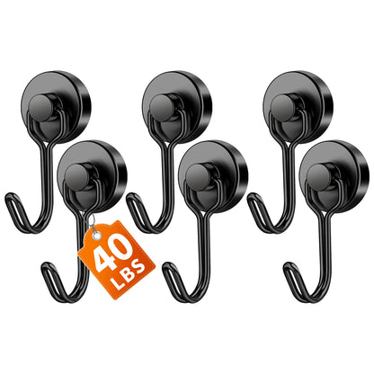 FINDMAG Magnetic Hooks for Cruise Cabins, 6 Pack 30 LB+ Magnet Hooks