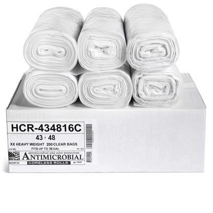 Aluf Plastics 60 Gal Black Trash Bags, 22 Micron (EQ.), 38" x 60" (150 Pk)