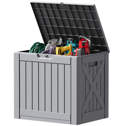 Devoko 78 Gallon Deck Box, Waterproof Resin Outdoor Storage Box