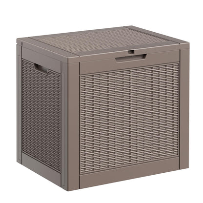 DRATO 135 Gallon Deck Boxes Outdoor Waterproof Storage Box with Wheels