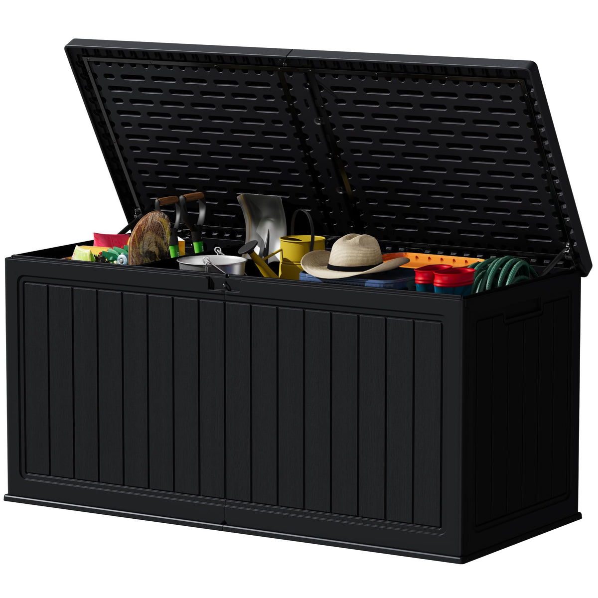 Devoko 78 Gallon Deck Box, Waterproof Resin Outdoor Storage Box