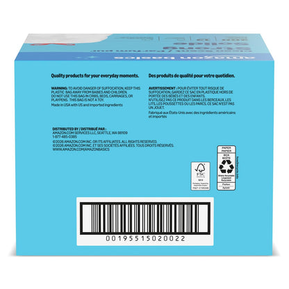 Amazon Basics Scented Trash Bags, Tall Kitchen Drawstring, Clean Scent, 13 Gallon, 200 Count, Pack of 1, Packaging May Vary