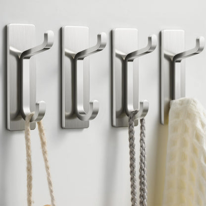 pickpiff 13LB Strong Stick-on Hooks for Coat & Towel, White 4 Pack