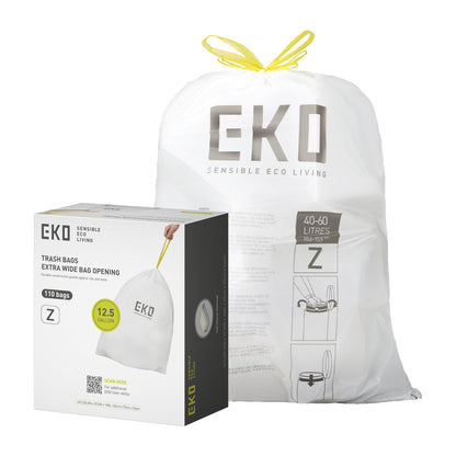 EKO 20 Gallon Extra-Strong XL Tall Kitchen Trash Bags, Code G, 110 ct