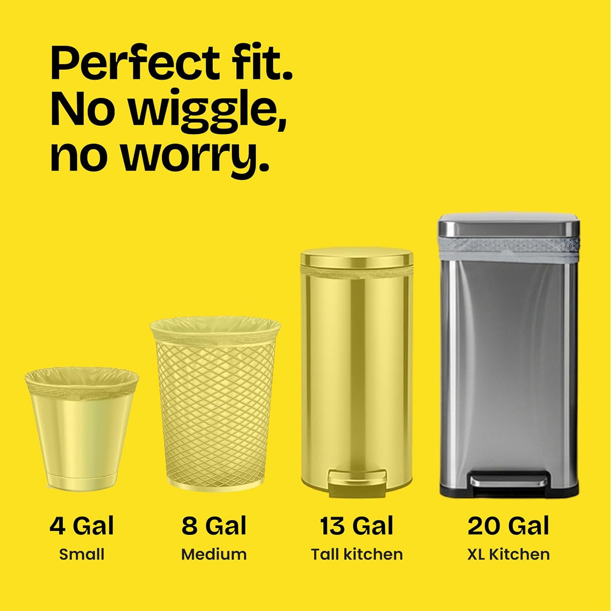 Glad ForceFlex MaxStrength Drawstring XL Kitchen Trash Bags, 20 Gal, Gain, 80 Ct (Package May Vary)