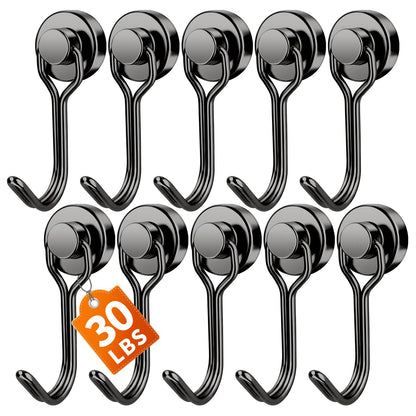 FINDMAG Magnetic Hooks for Cruise Cabins, 6 Pack 30 LB+ Magnet Hooks