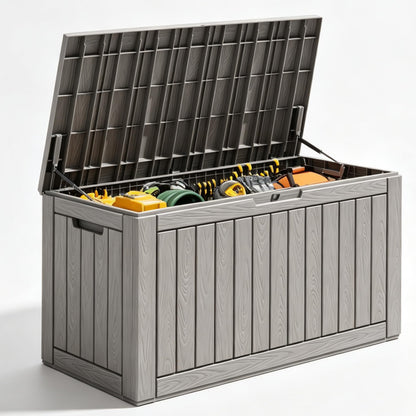 KAMABOKO Outdoor Storage Box, 150 Gallon Deck Box Outdoor Waterproof
