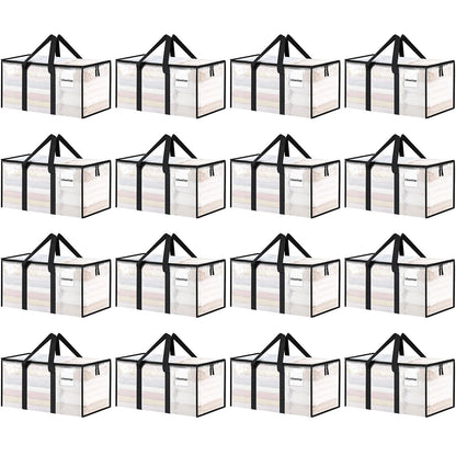 ukeetap 8 Pack Extra Large Clothes Storage Bins with Lids, Clear