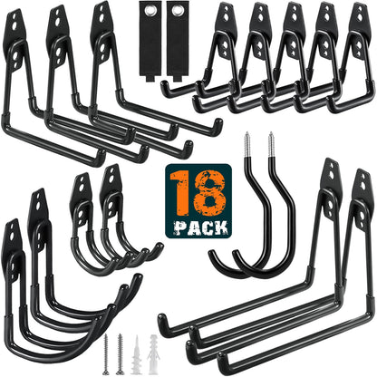 HUPBIPY 12 Pack Garage Hooks Heavy Duty, Wall Mount Ladder Hooks