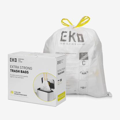 EKO 20 Gallon Extra-Strong XL Tall Kitchen Trash Bags, Code G, 110 ct
