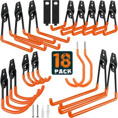 HUPBIPY 12 Pack Garage Hooks Heavy Duty, Wall Mount Ladder Hooks