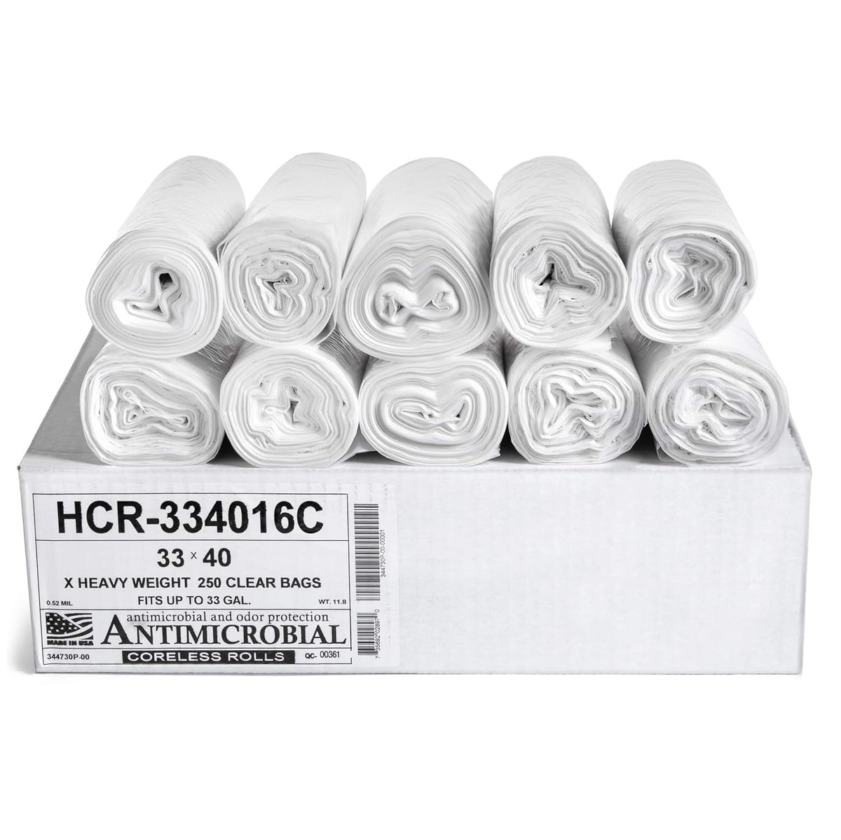 Aluf Plastics 60 Gal Black Trash Bags, 22 Micron (EQ.), 38" x 60" (150 Pk)