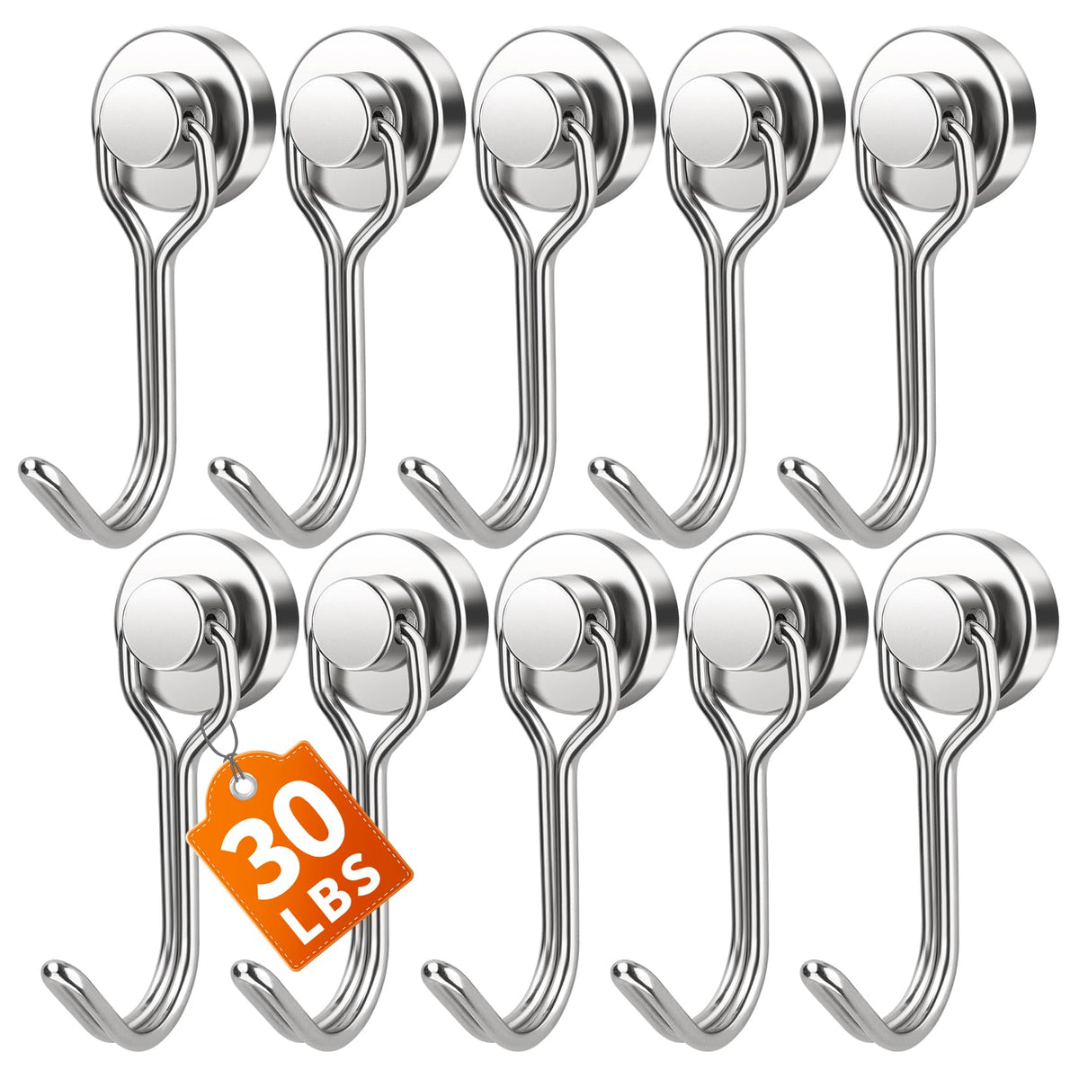 FINDMAG Magnetic Hooks for Cruise Cabins, 6 Pack 30 LB+ Magnet Hooks